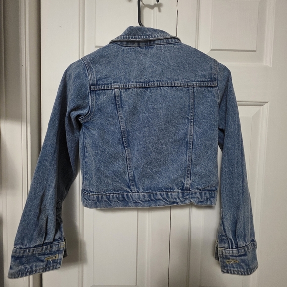 7 For All Mankind Denim Girls Distressed Jacket Size Medium - Picture 5 of 11
